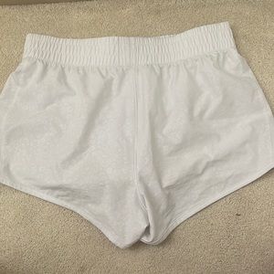 Marika white leopard athletic shorts